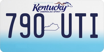 KY license plate 790UTI