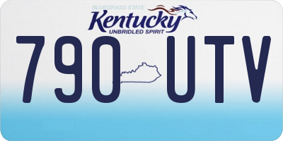 KY license plate 790UTV