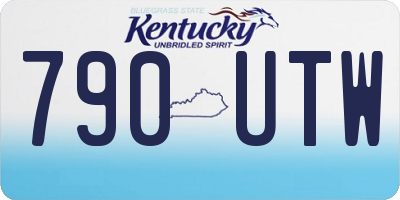 KY license plate 790UTW