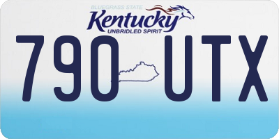 KY license plate 790UTX