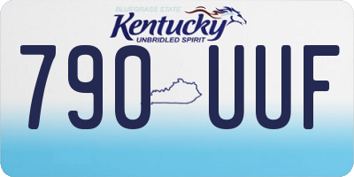 KY license plate 790UUF