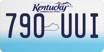 KY license plate 790UUI