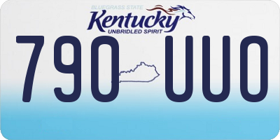 KY license plate 790UUO