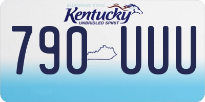 KY license plate 790UUU
