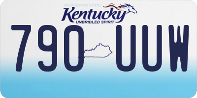 KY license plate 790UUW