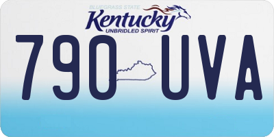 KY license plate 790UVA