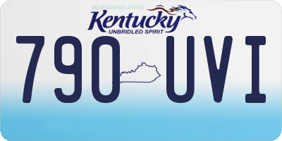 KY license plate 790UVI
