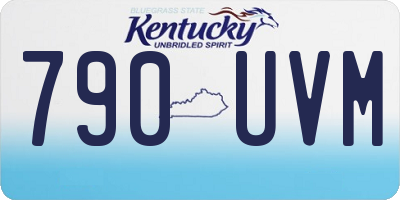 KY license plate 790UVM