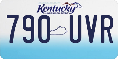 KY license plate 790UVR