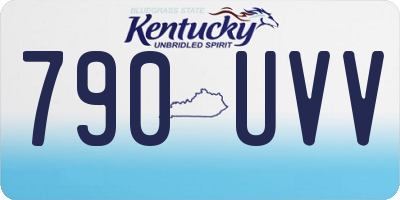 KY license plate 790UVV