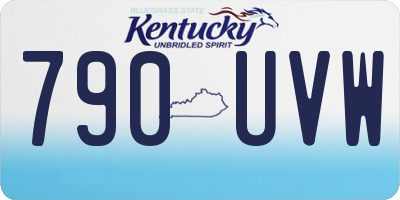 KY license plate 790UVW