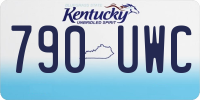 KY license plate 790UWC