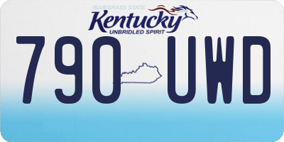 KY license plate 790UWD