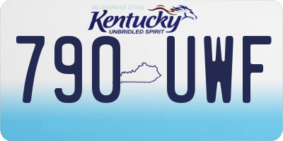 KY license plate 790UWF