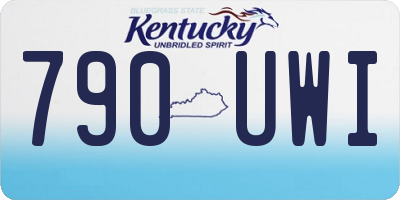 KY license plate 790UWI
