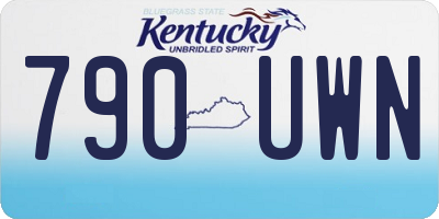 KY license plate 790UWN