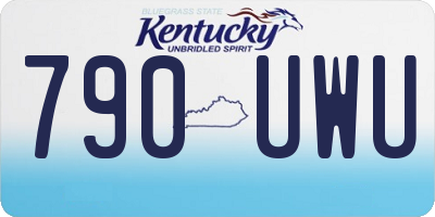 KY license plate 790UWU