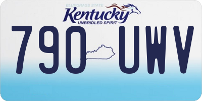 KY license plate 790UWV