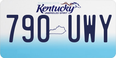 KY license plate 790UWY
