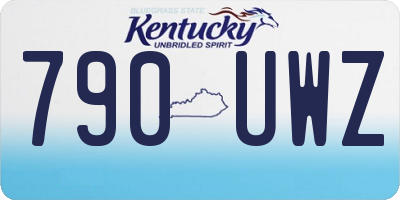 KY license plate 790UWZ