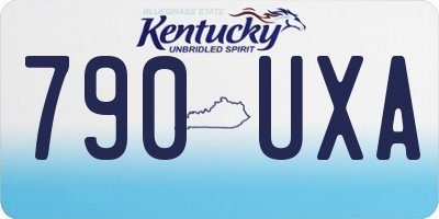 KY license plate 790UXA