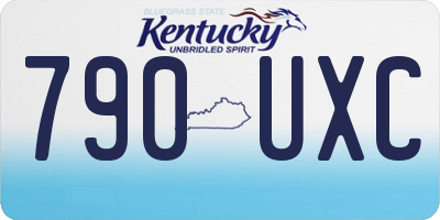 KY license plate 790UXC