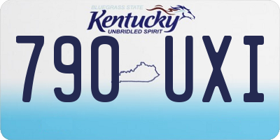 KY license plate 790UXI