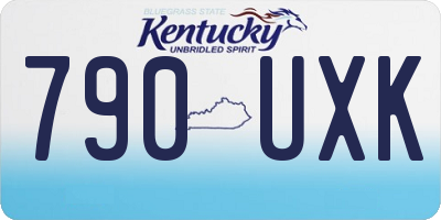KY license plate 790UXK