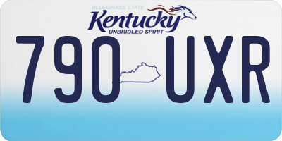 KY license plate 790UXR
