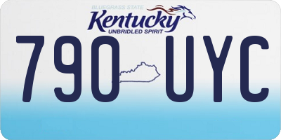 KY license plate 790UYC
