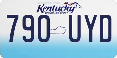 KY license plate 790UYD