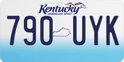 KY license plate 790UYK