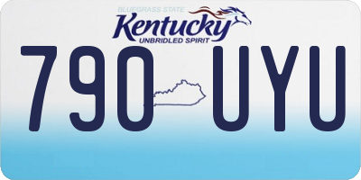 KY license plate 790UYU