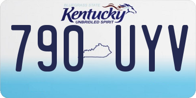 KY license plate 790UYV