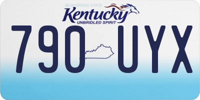 KY license plate 790UYX