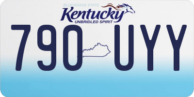 KY license plate 790UYY
