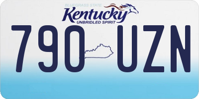 KY license plate 790UZN