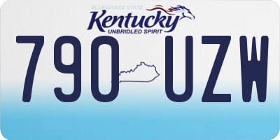 KY license plate 790UZW
