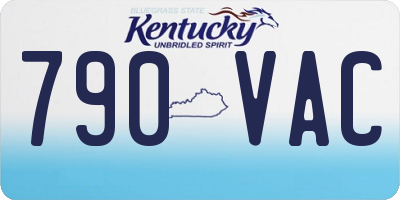 KY license plate 790VAC