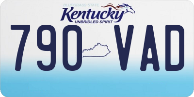 KY license plate 790VAD