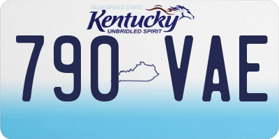 KY license plate 790VAE