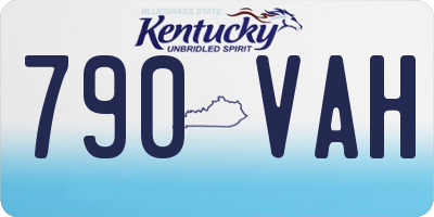 KY license plate 790VAH