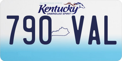 KY license plate 790VAL