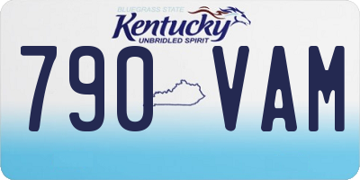 KY license plate 790VAM