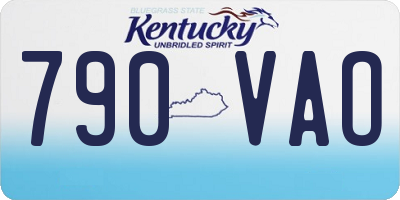KY license plate 790VAO