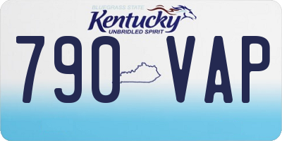 KY license plate 790VAP