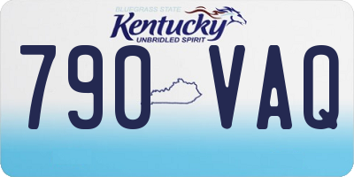 KY license plate 790VAQ