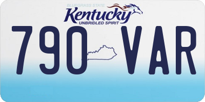 KY license plate 790VAR