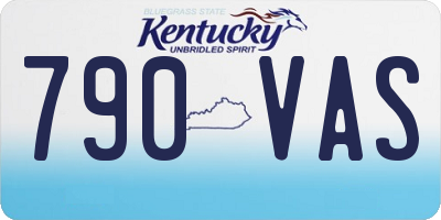 KY license plate 790VAS