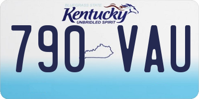 KY license plate 790VAU